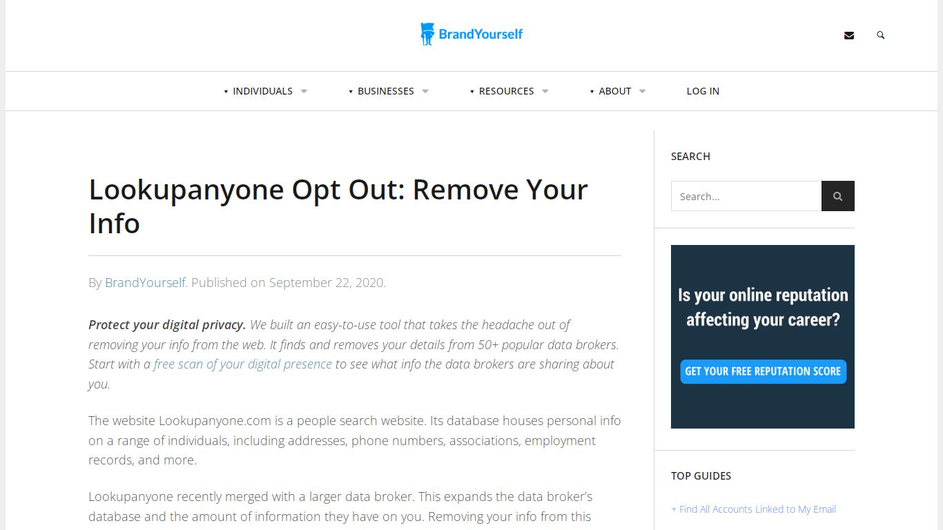 Lookupanyone Opt Out: Remove Your Info (2020 Guide) - BrandYourself